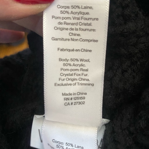 Soia & Kyo Wool Blend Knit Hat with Real Fox Fur Pom Pom - Picture 6 of 7